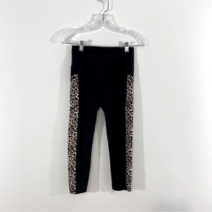 Zyia Cheetah Cropped Pocket Leggings 6-8 Black‎